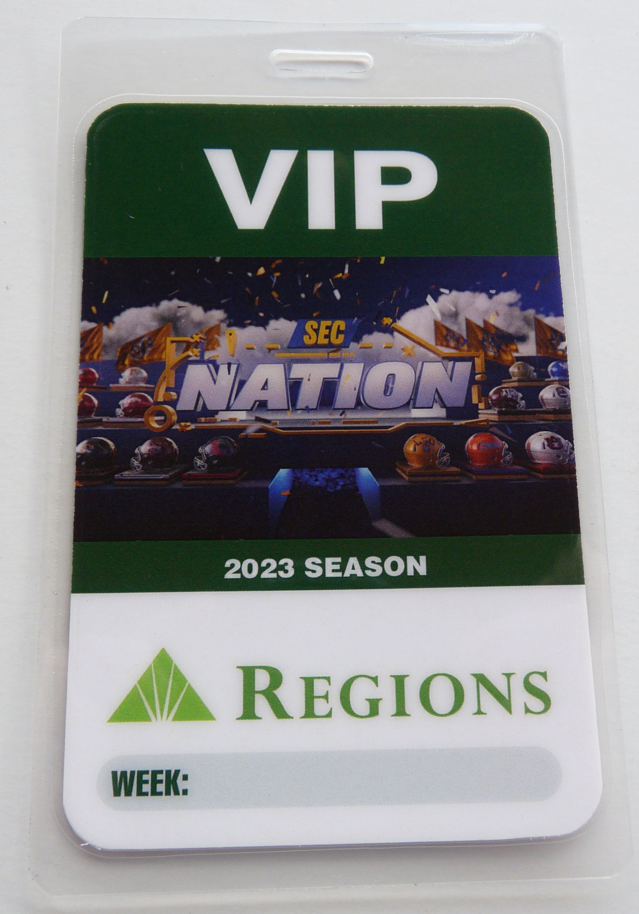 SEC Nation Football 2023 Season Regions VIP Backstage Pass Laminate