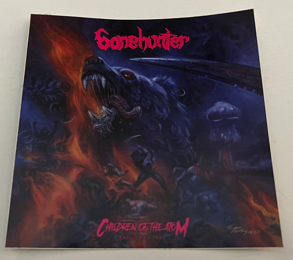 Bonehunter Children of the Atom CD LP 4" x 4" Promo Sticker