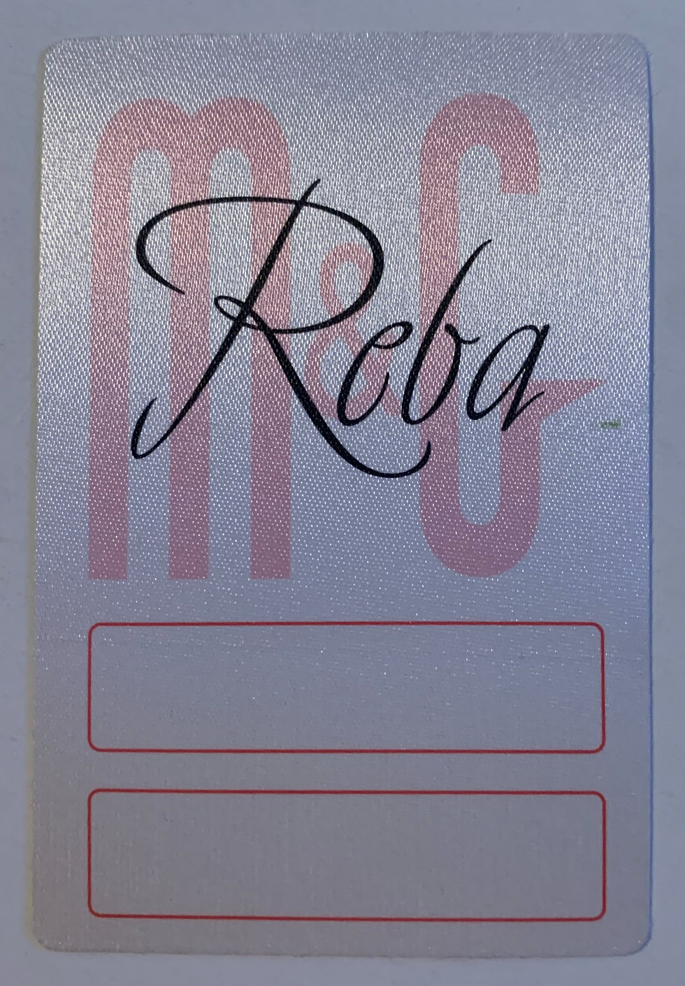 Reba McEntire Vintage Pink Meet & Greet Concert Tour Backstage Pass