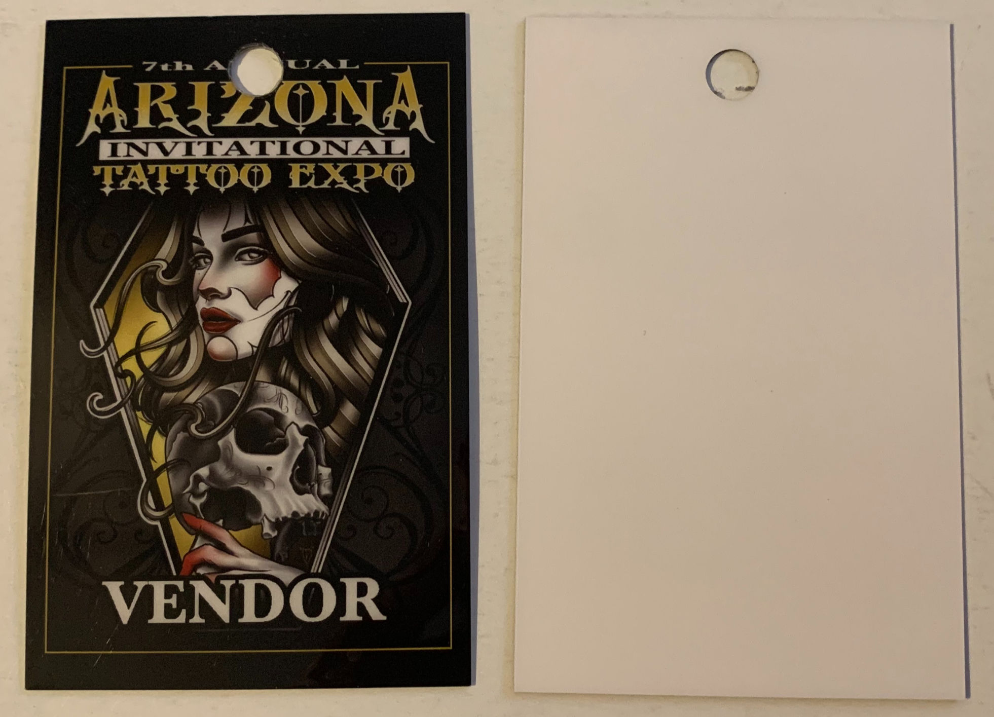 2025 Arizona International Tattoo Expo Vendor Backstage Pass Laminate