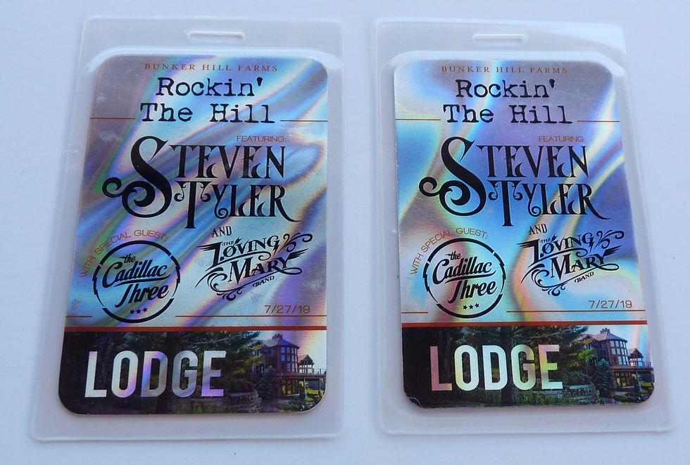 Steven Tyler Rockin The Hill 2019 Tour Hospitality Backstage Pass Laminate
