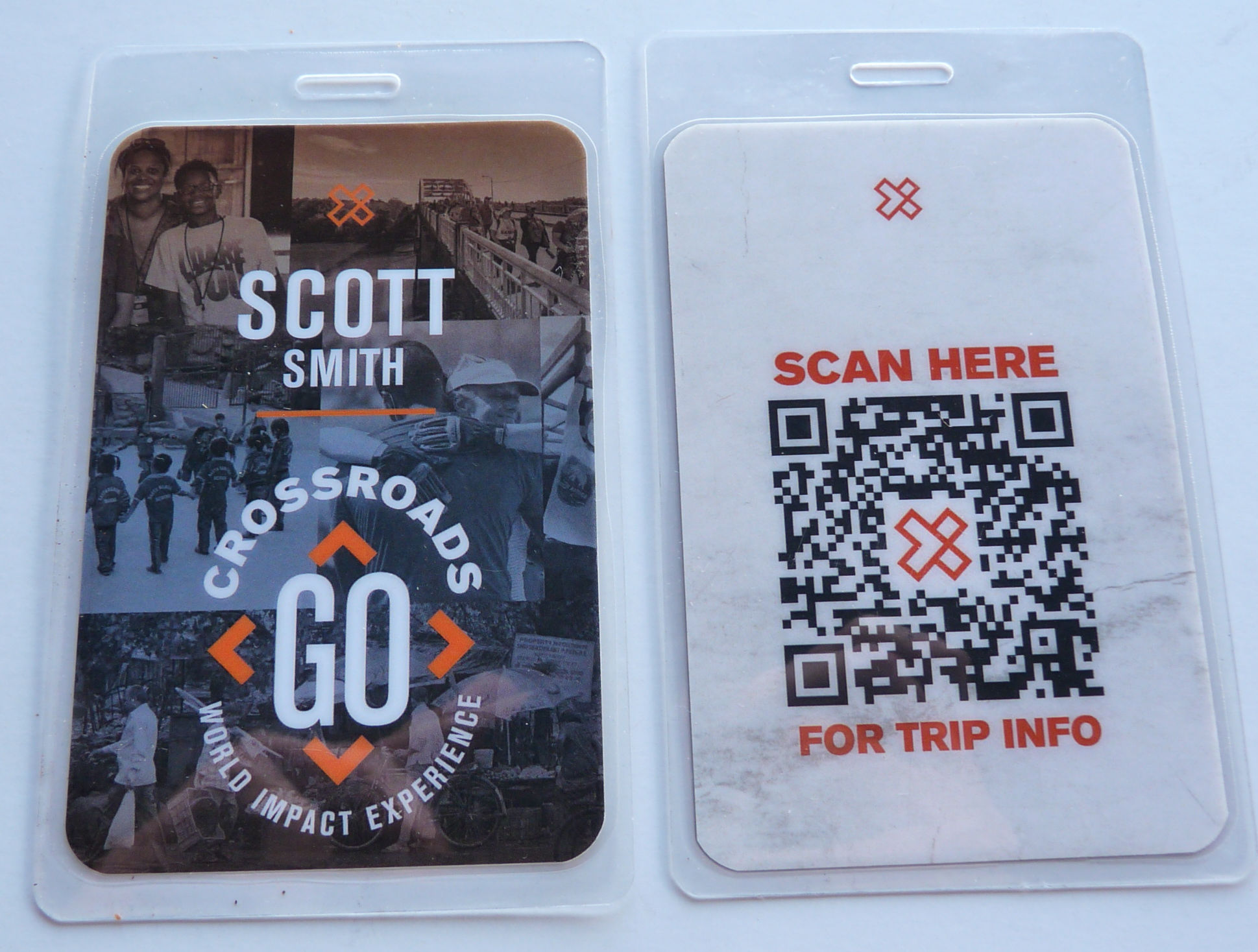 Crossroads GO World Impact Experience Scott Smith Backstage Pass Laminate