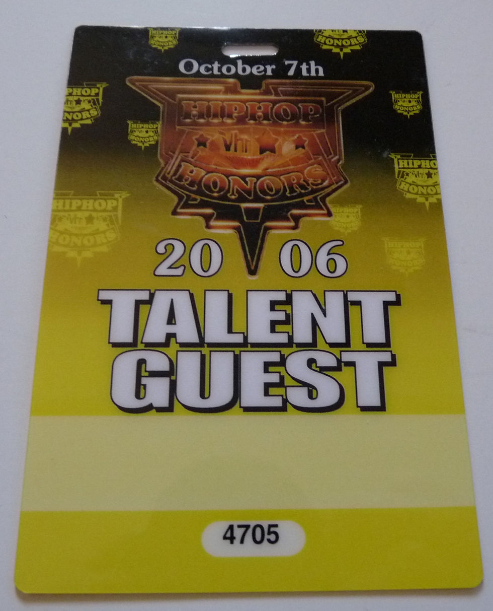 Thumbnail: 2006 Hip Hop Honors Concert Tour Talent Guest Backstage Pass Laminate D2