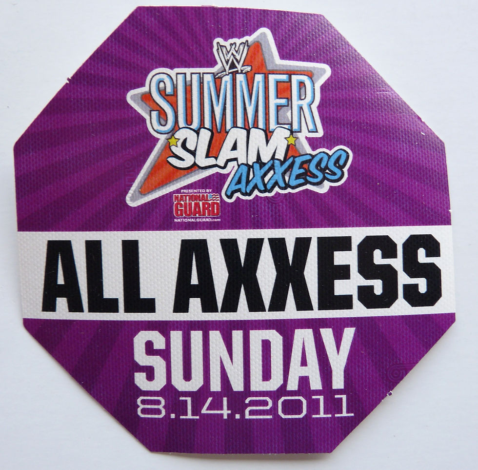 Thumbnail: WWE Wrestling Summer Slam 2011 All Axxess Event Backstage Concert Pass #4 D26