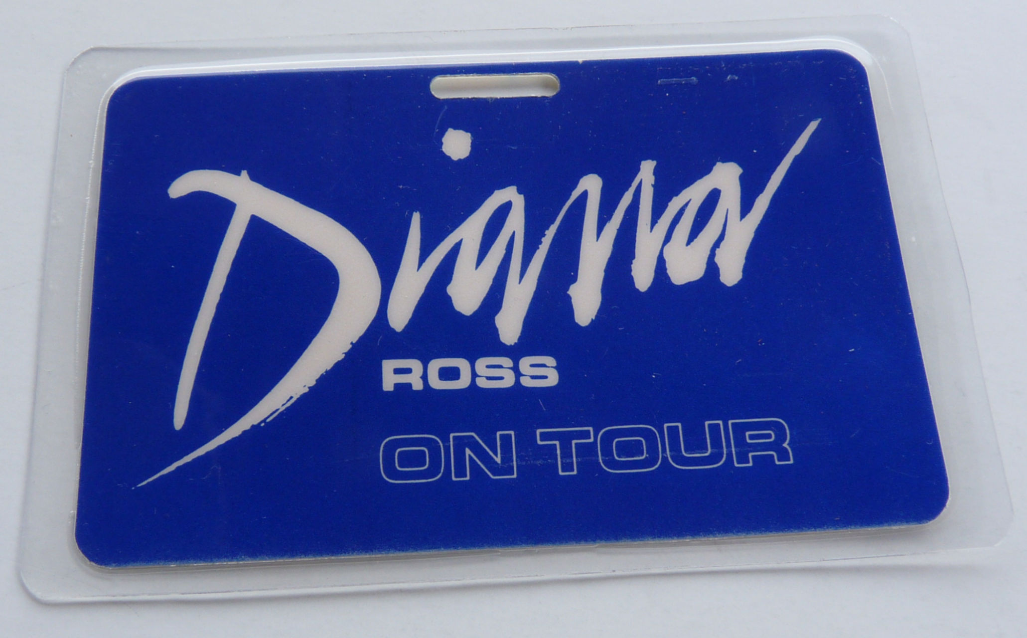 Diana Ross On Tour Blue Concert Tour Backstage Pass Laminate