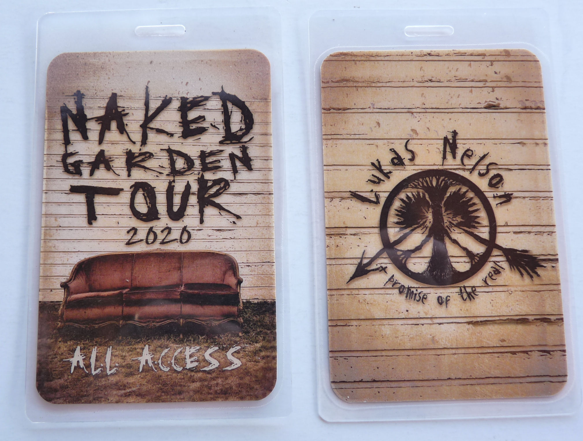 Lucas Nelson 2020 Naked Garden Concert Tour AA Backstage Pass Laminate D27