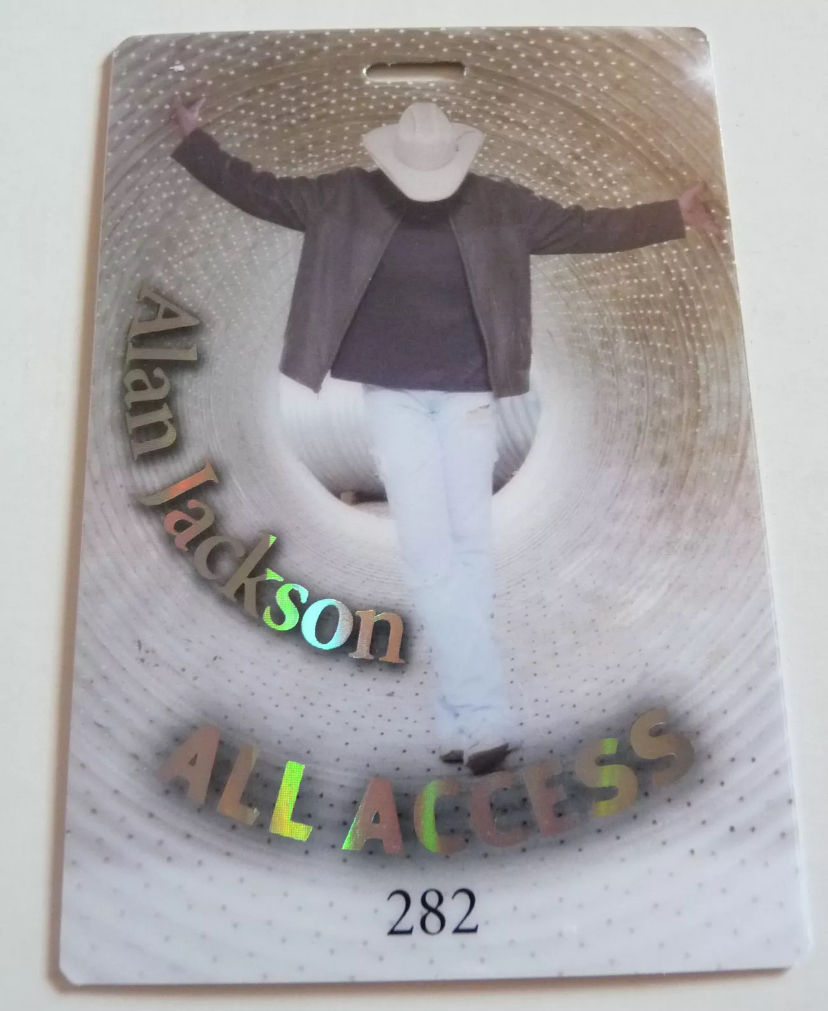 Thumbnail: Alan Jackson All Access Concert Tour Backstage Laminate Pass D12