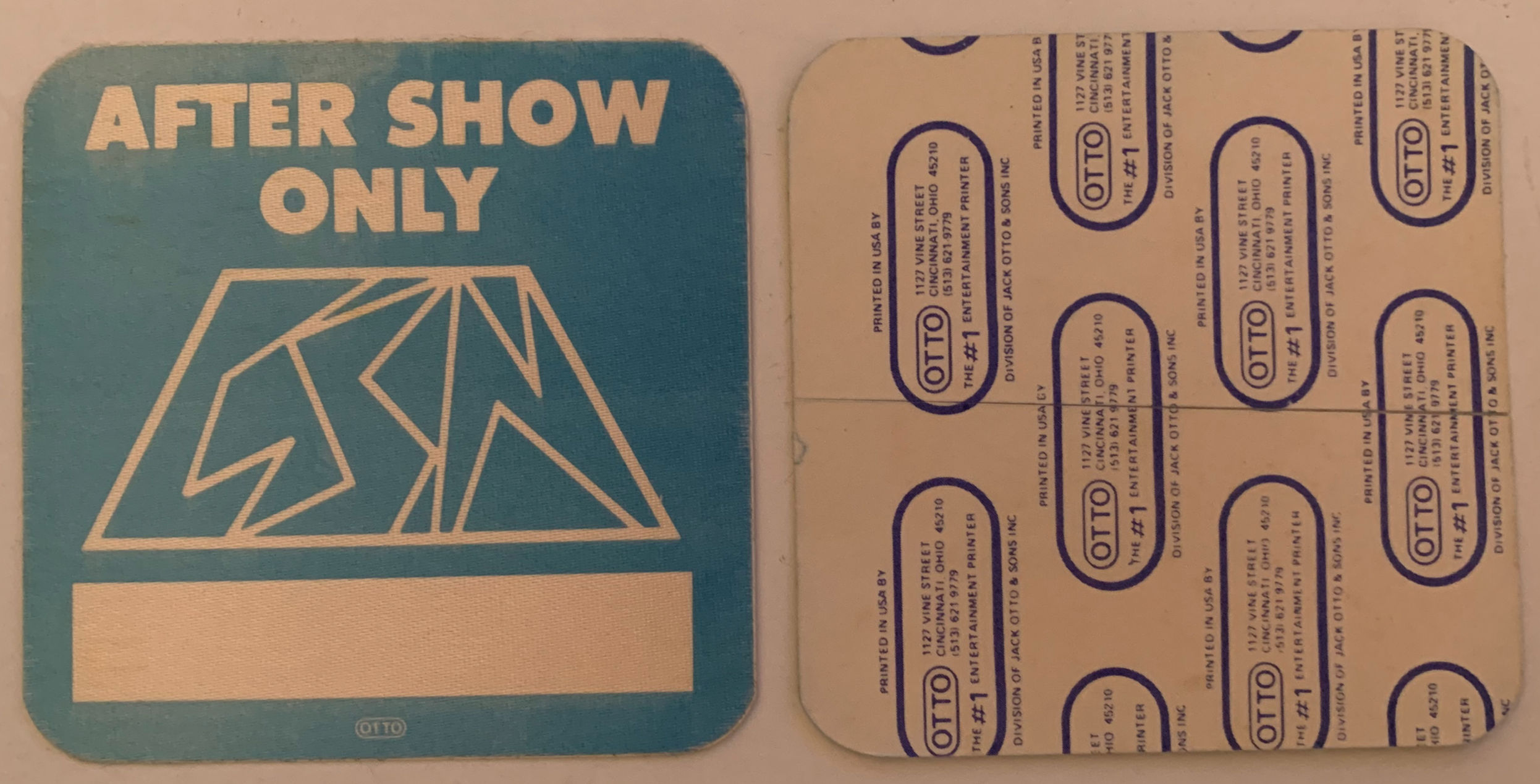 Crosby Stills Nash 1982 Concert Tour Light Blue After Show Only Backstage Pass