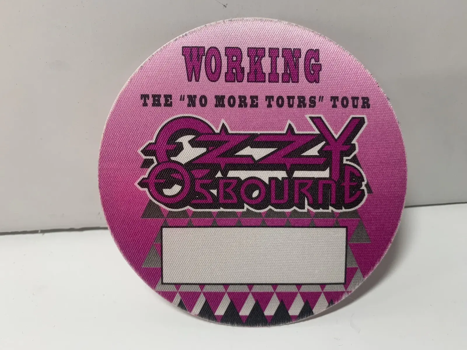 Ozzy Osbourne No More Tours Working Concert Tour Backstage Pass 100% Real