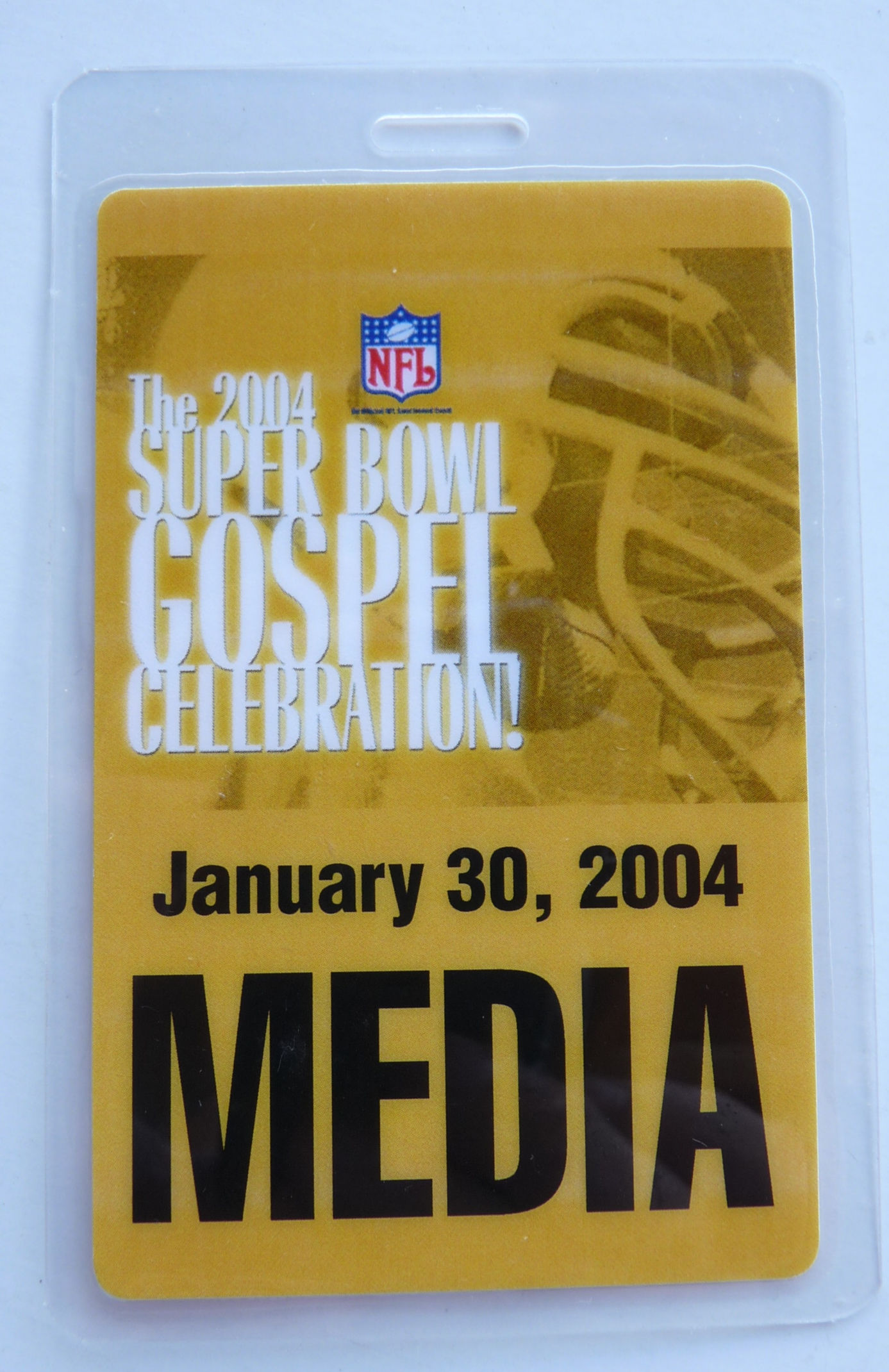 2004 Super Bowl Gospel Celebration Football Media Backstage Pass Laminate D26
