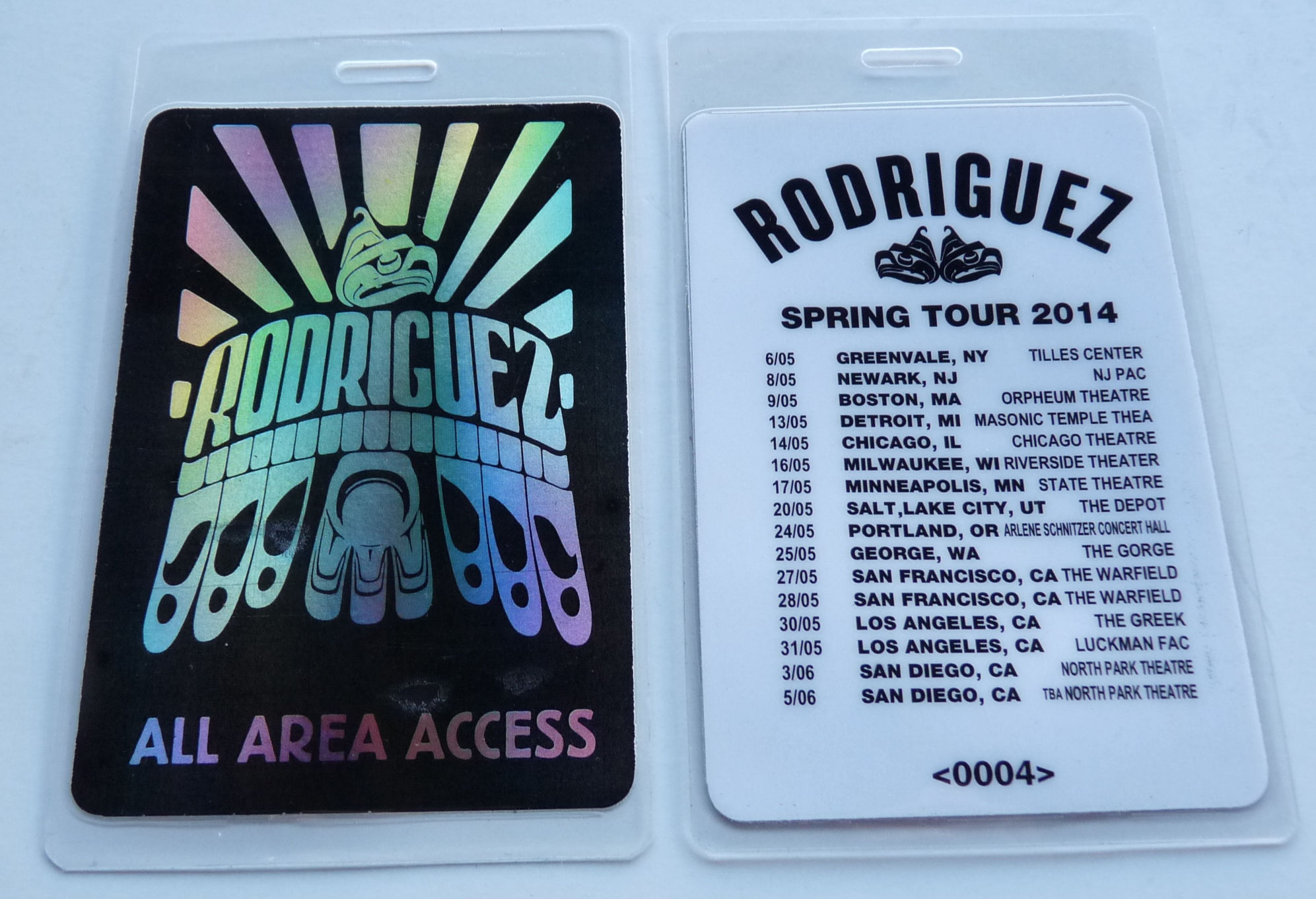 Sixto Rodriguez Spring 2014 Concert Tour AA Backstage Pass Laminate D9