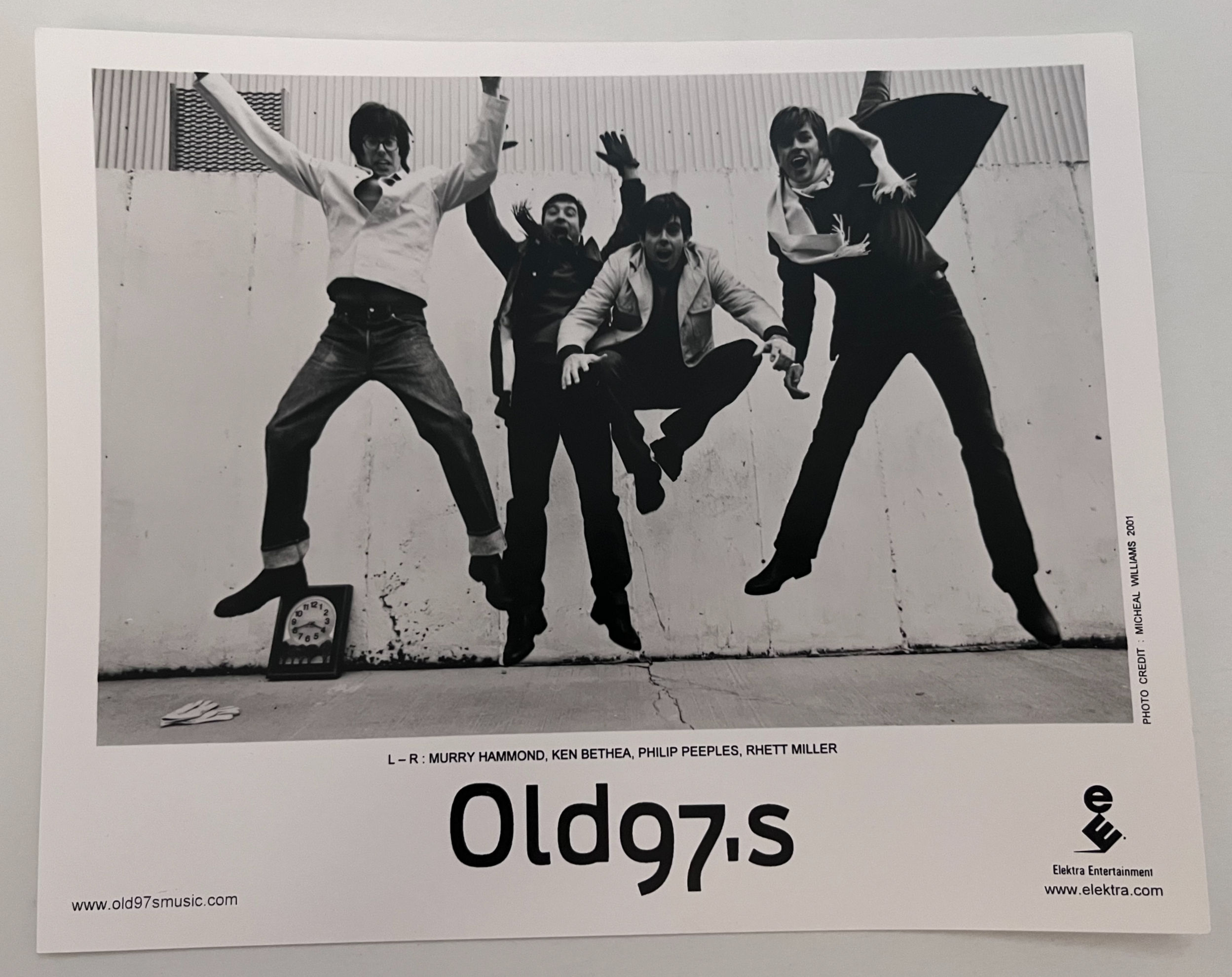 Old 97's Vintage Original 2001 Electra Records 8x10 Promo Press Photo