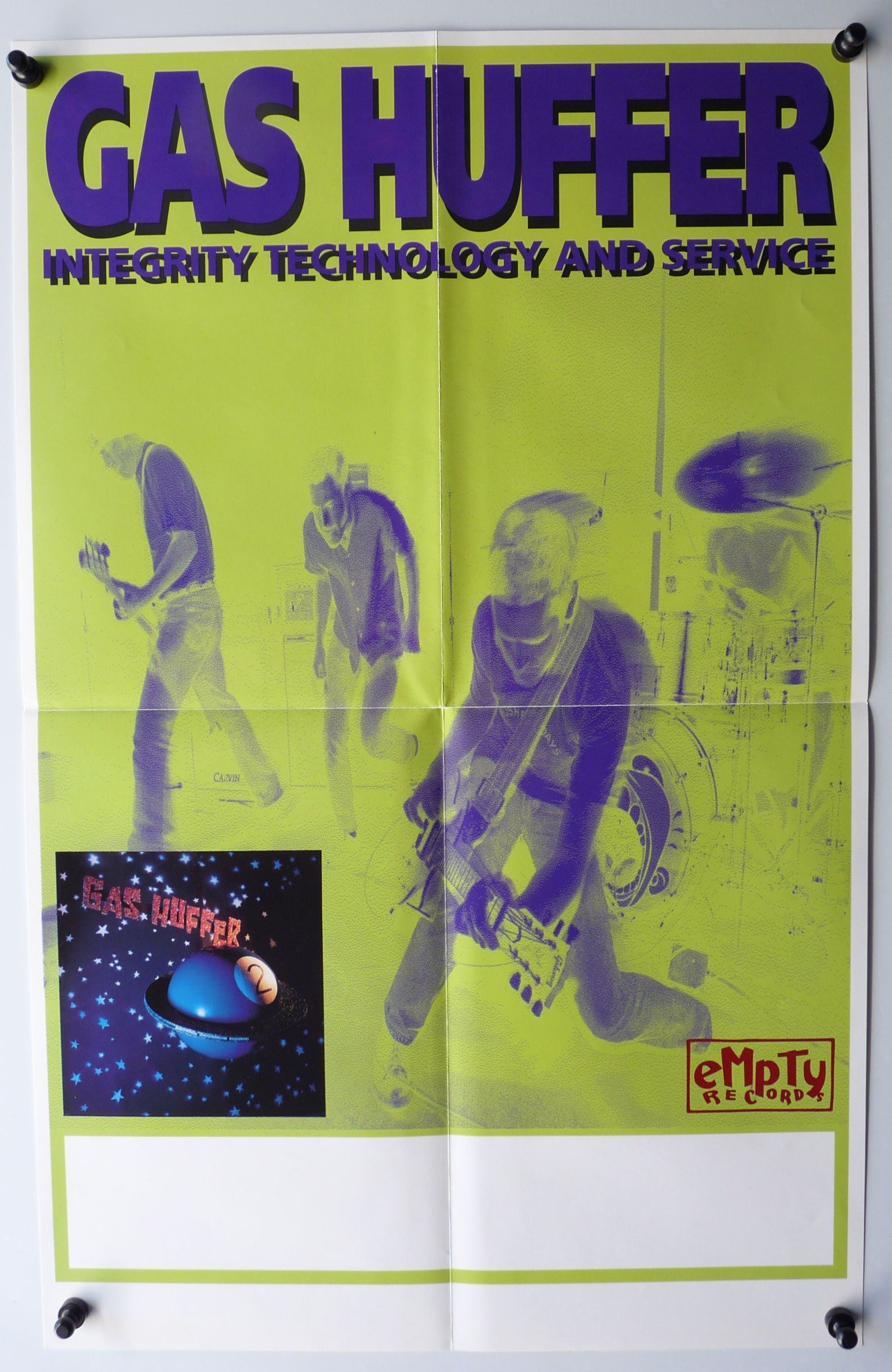 Gas Huffer Integrity Technology & Service 1999 14 x 22 Promo Record Store Poster