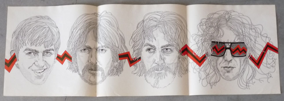 The Beatles Keith McConnell 1974 Glasses 12x35.5 Promo Record Store Poster