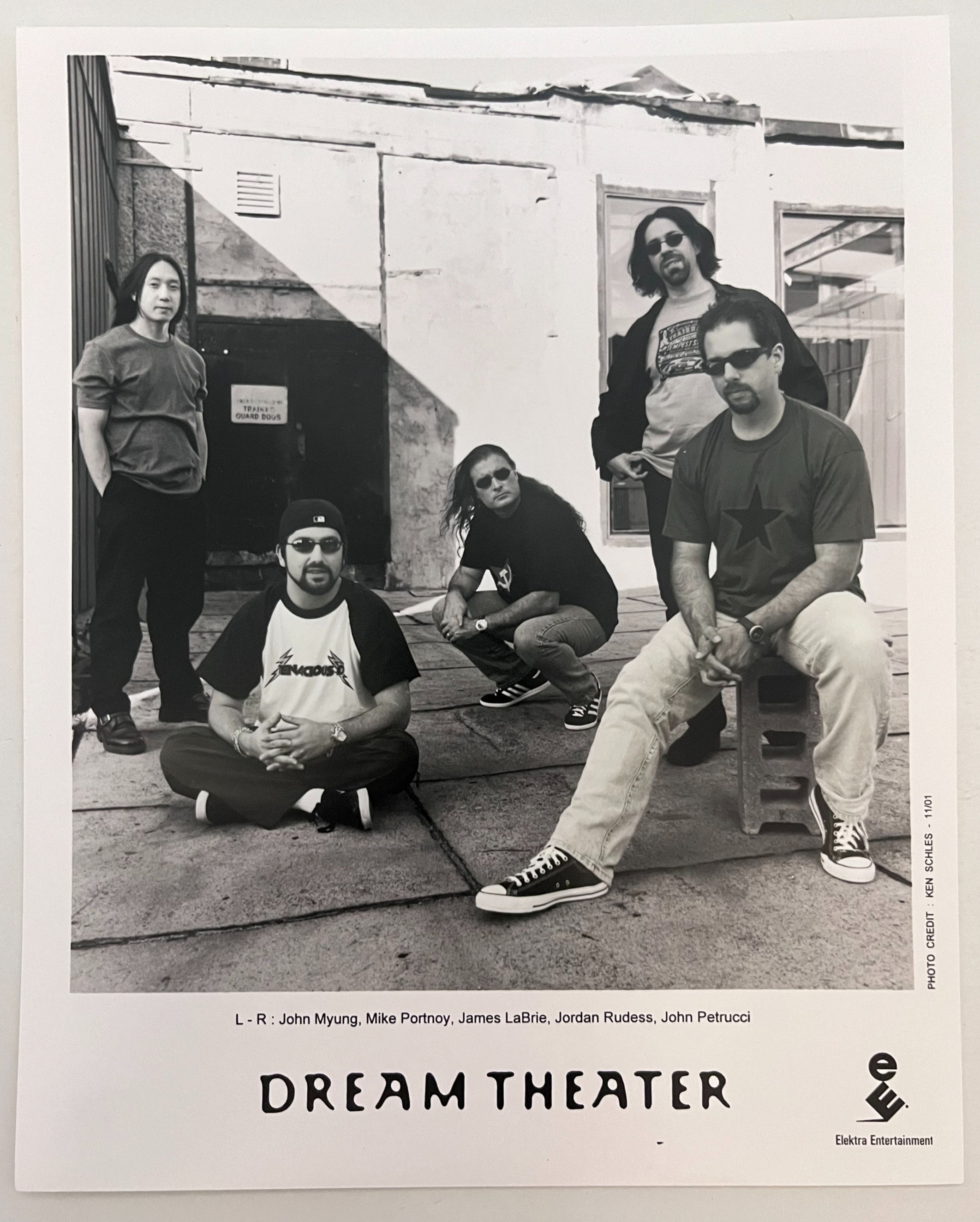 Dream Theater Vintage 2001 Original Electra Records 8x10 Promo Press Photo