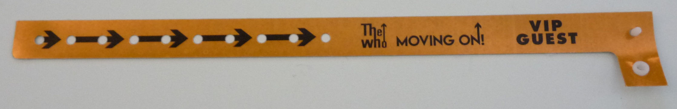 The Who 2019 Concert Tour Bronze VIP Backstage Pass Bracelet Wristband