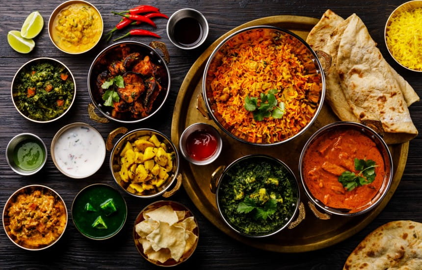 Arranged Food and Objects