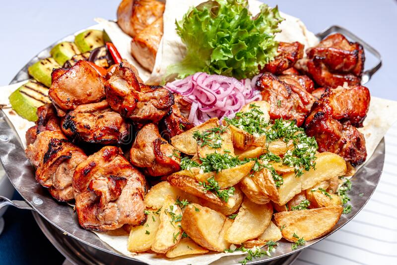 Arranged Food and Objects