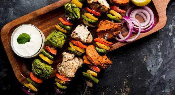Arranged Food and Objects