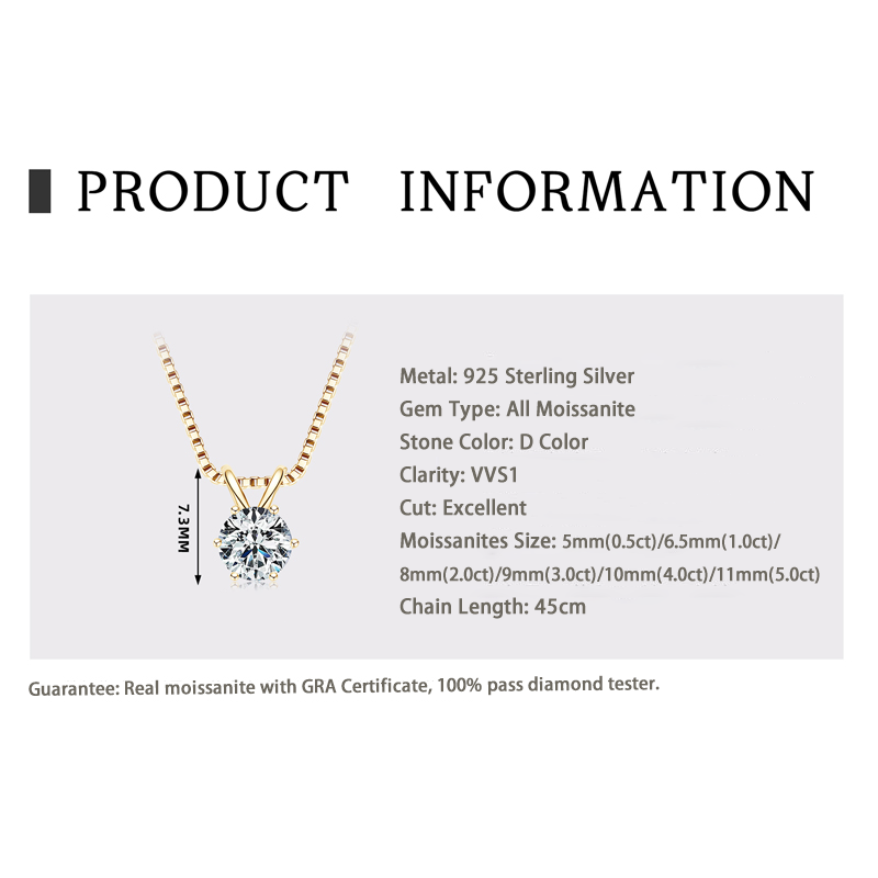 Thumbnail: The Crown Moissanite Pendant Necklace
