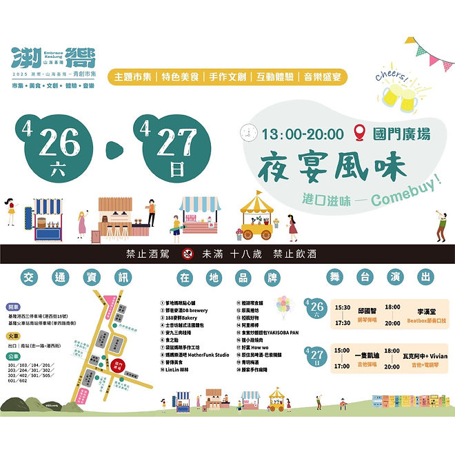 ▍2025潮嚮.山海基隆-青創市集 【夜宴風味】主題市集|#港口滋味—Comebuy!