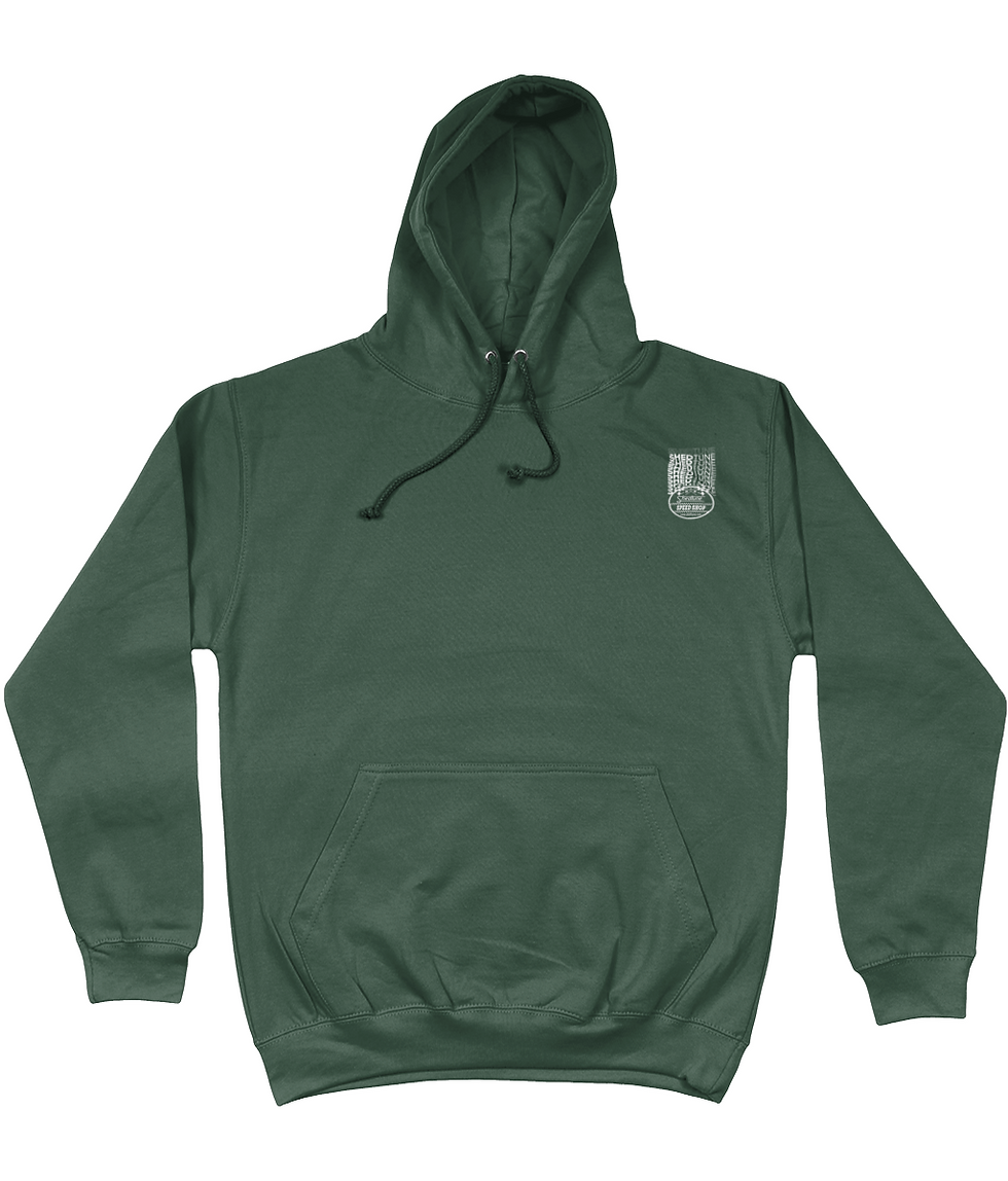Thumbnail: Dark green Shedtune Fast Logo hoodie