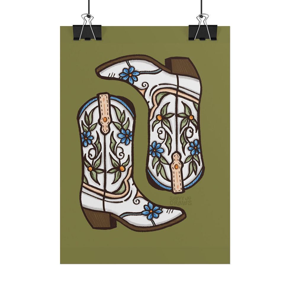 Thumbnail: Stained Glass Cowgirl Boots