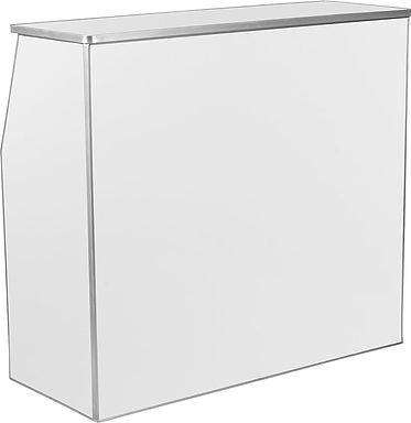 White folding wedding bar rental