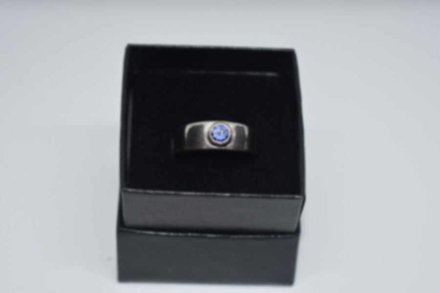 silver & sapphire band