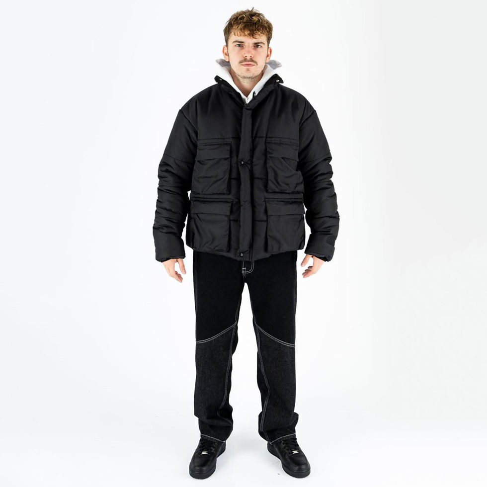 Thumbnail: BLACK 'PUFFART' PADDED PUFFER JACKET