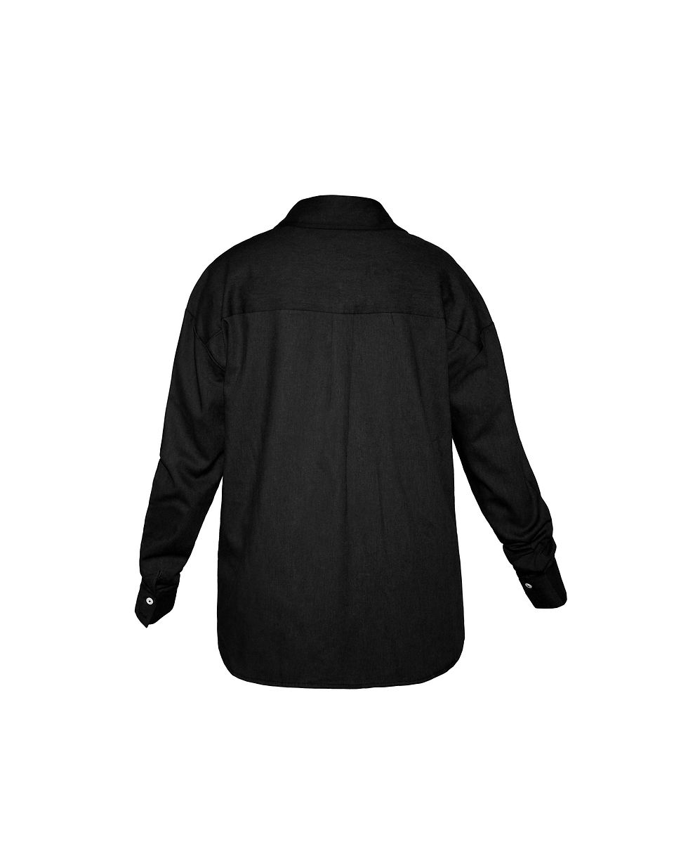 Thumbnail: BLACK 'SAINT' WOMEN LINEN SHIRT