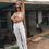Thumbnail: BEIGE 'HEAVENLY' PLEATED PANTS