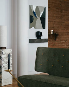 Geometric oil painting, nyc painter, nyc artist, mural artist, interior design