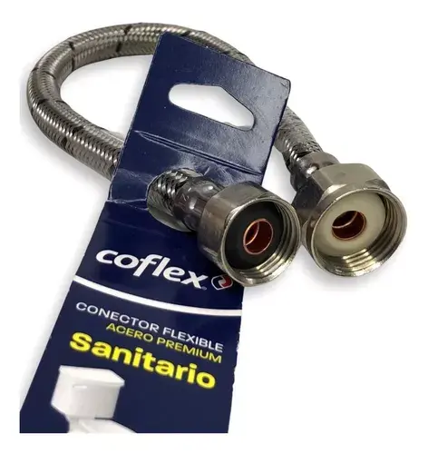 CONECTOR FLEXIBLE PARA AGUA 1/2" F.I.P. X 7/8" F.I.P.