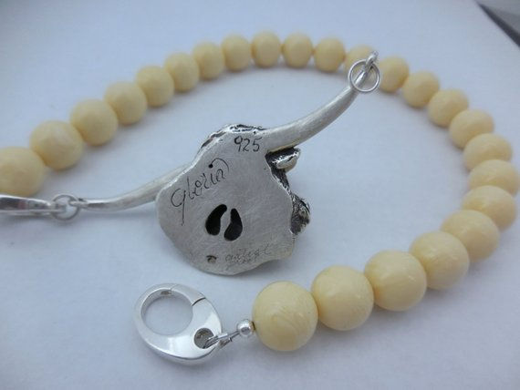 Thumbnail: Sterling Silver hand-carved Longhorn necklace