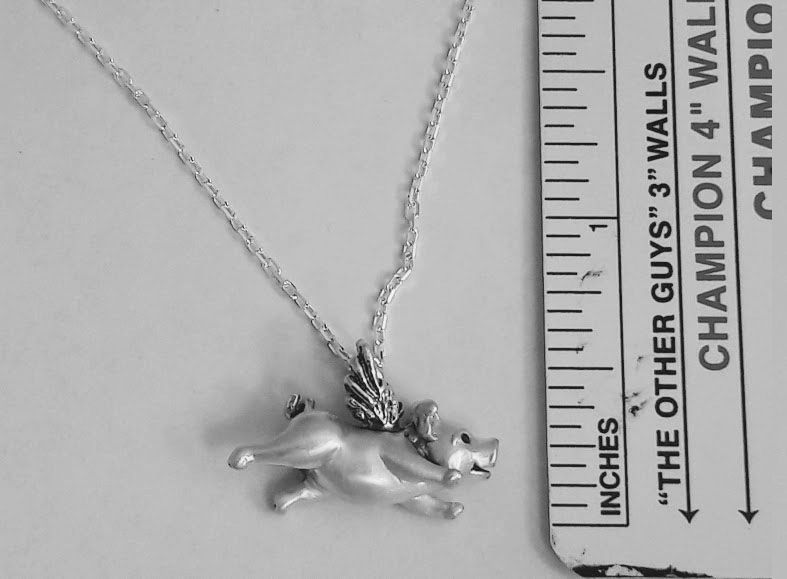 Thumbnail: Sterling Silver...... "When Pigs Fly" Pendant