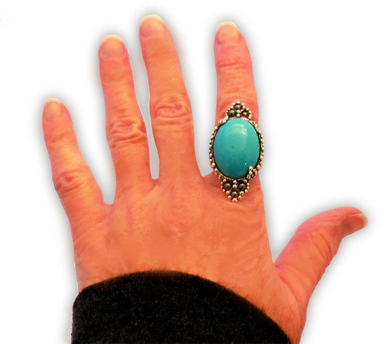 Thumbnail: Sleeping Beauty Turquoise Statement Ring