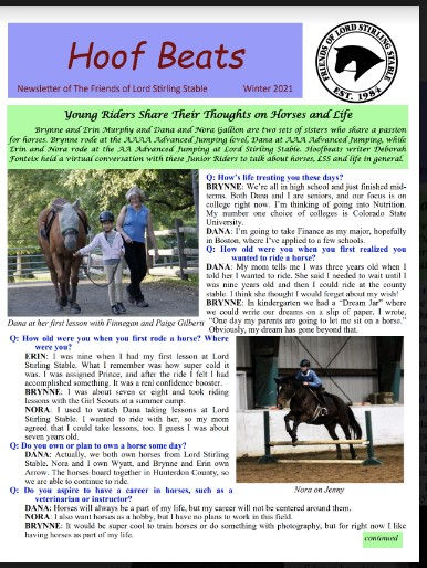 FLSS Winter 2021 Newsletter