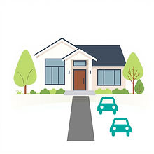 A flat vector illustration of a modern h