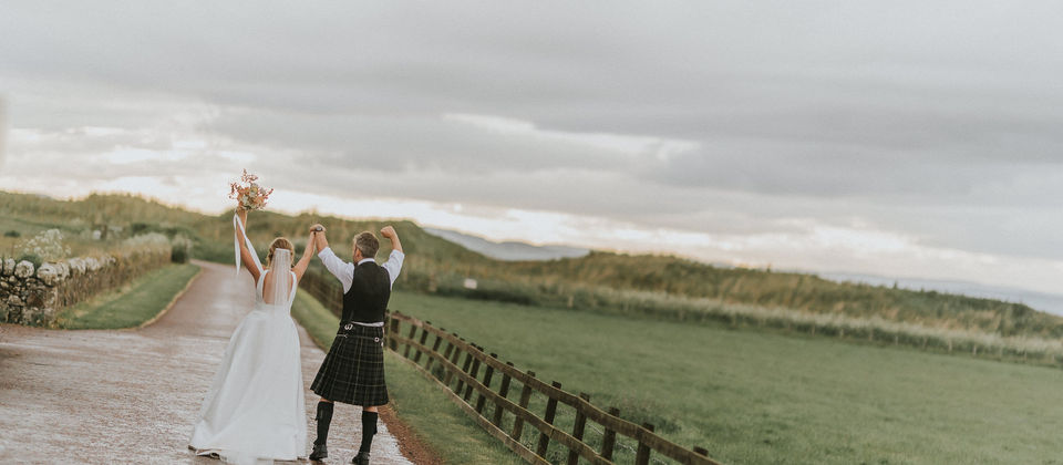 Jennifer and Ross' wedding at Kinkell Byre near St Andrews, Scotland.