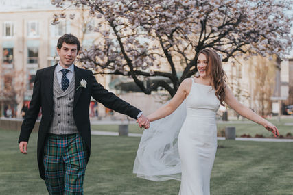 Sophie & Peter's sneak peek from their wedding day at Morningside Parish Church & The Pr