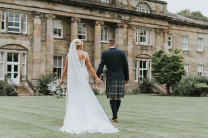 Rebecca + Liam's wedding at Balbirnie House, Scotland.