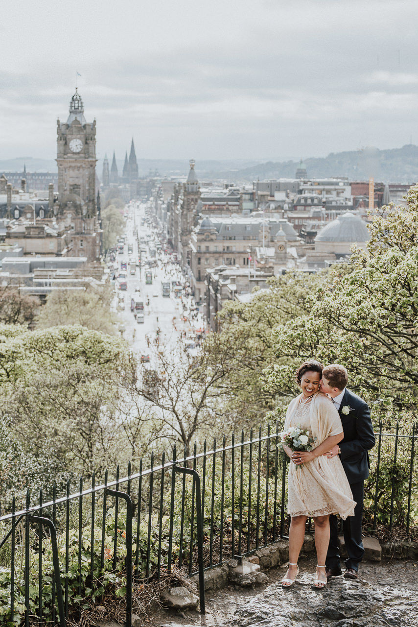 Olivia & Joshua intimate elopement in Edinburgh