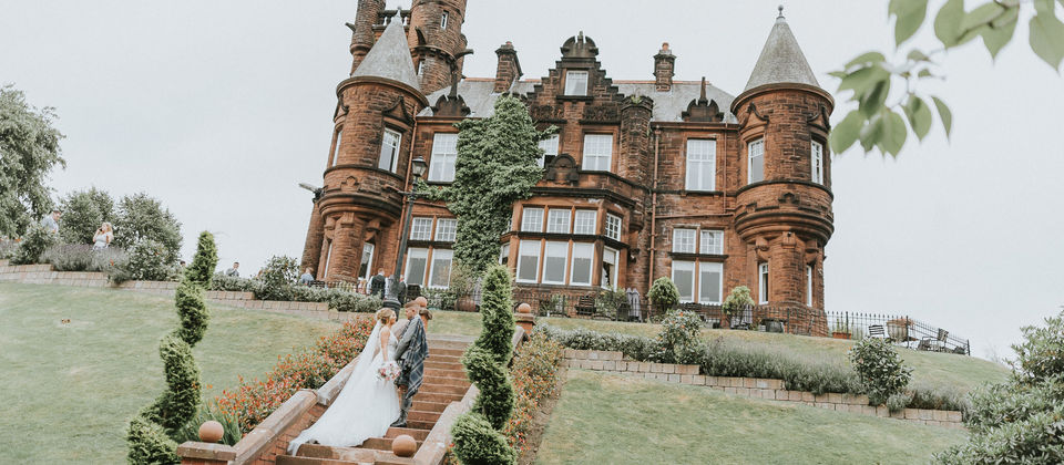 Alix and Gary's wedding at Sherbrooke Castle Hotel Glasgow, Scotland.