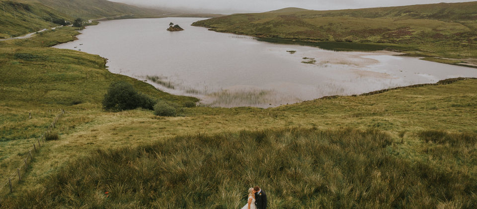 Kerry and Allan's wedding at Sligachan Hotel, Isle of Skye, Scotland.