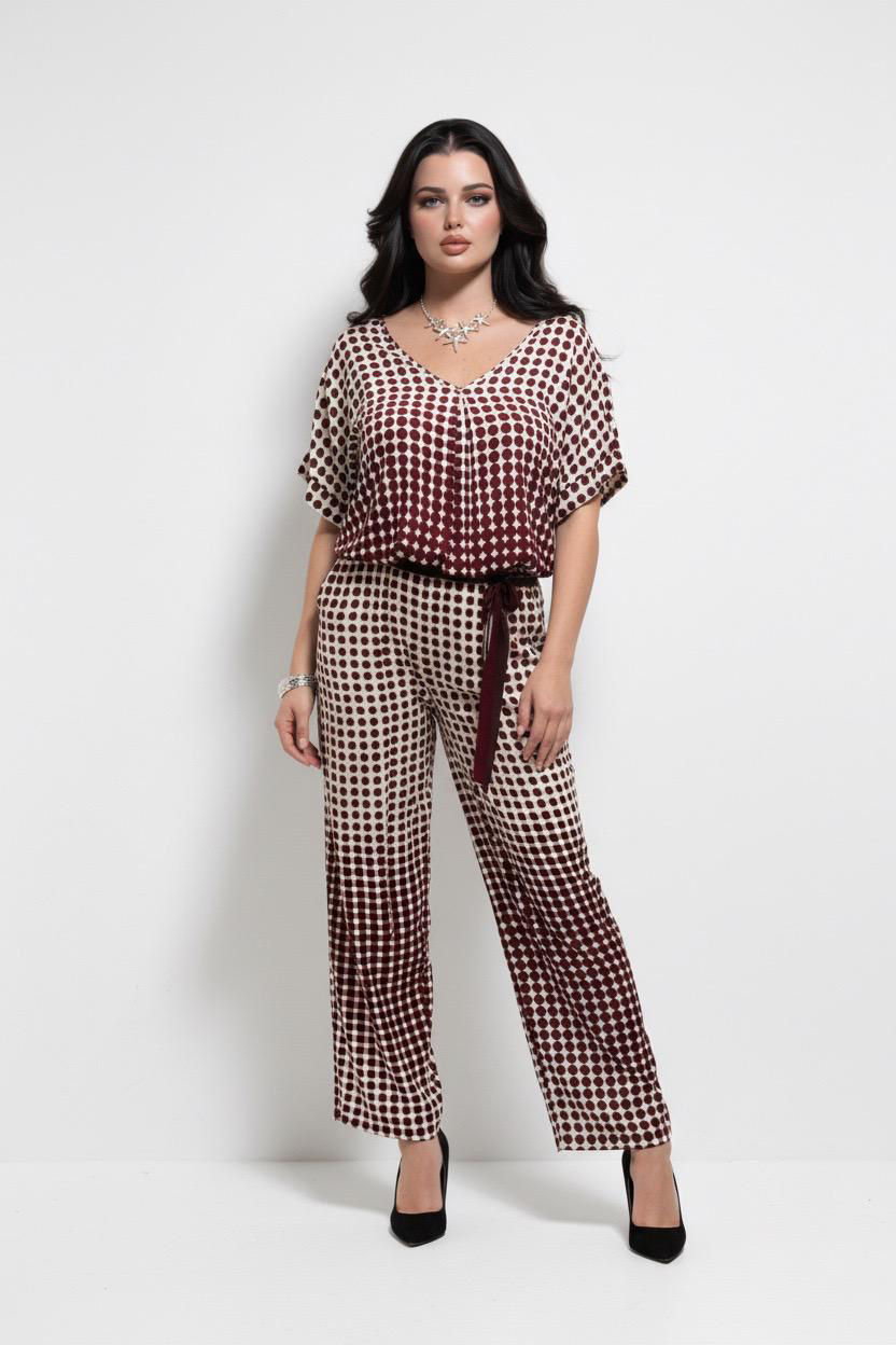 Dotty Top Trouser Co ord, 4 Colours