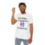 Man Wearing Tee shirt with Black Text States Pink & Blue Created You Straight Pride With Male And Female Figures