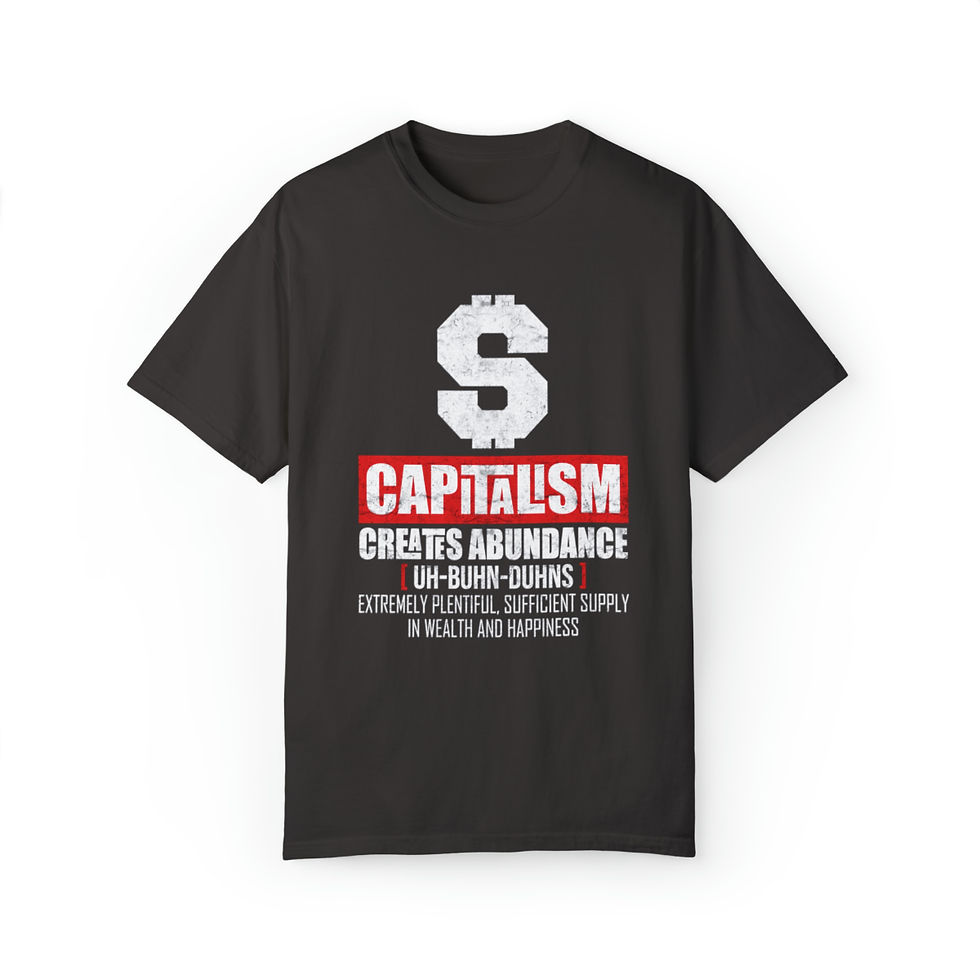 Thumbnail: Capitalism Patriotic Unisex Garment-Dyed T-shirt