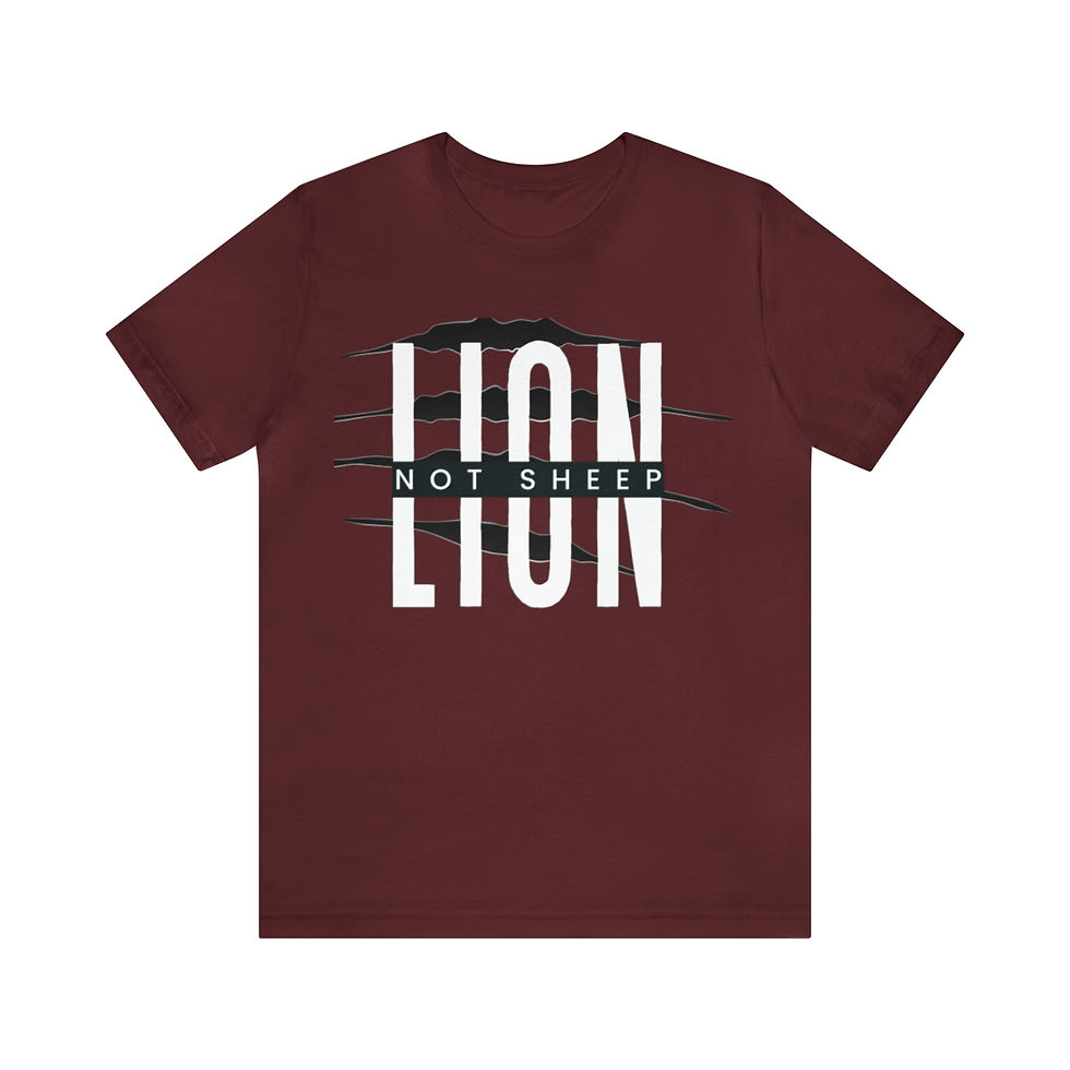 Thumbnail: Lion Not Sheep Unisex Jersey Short Sleeve Tee