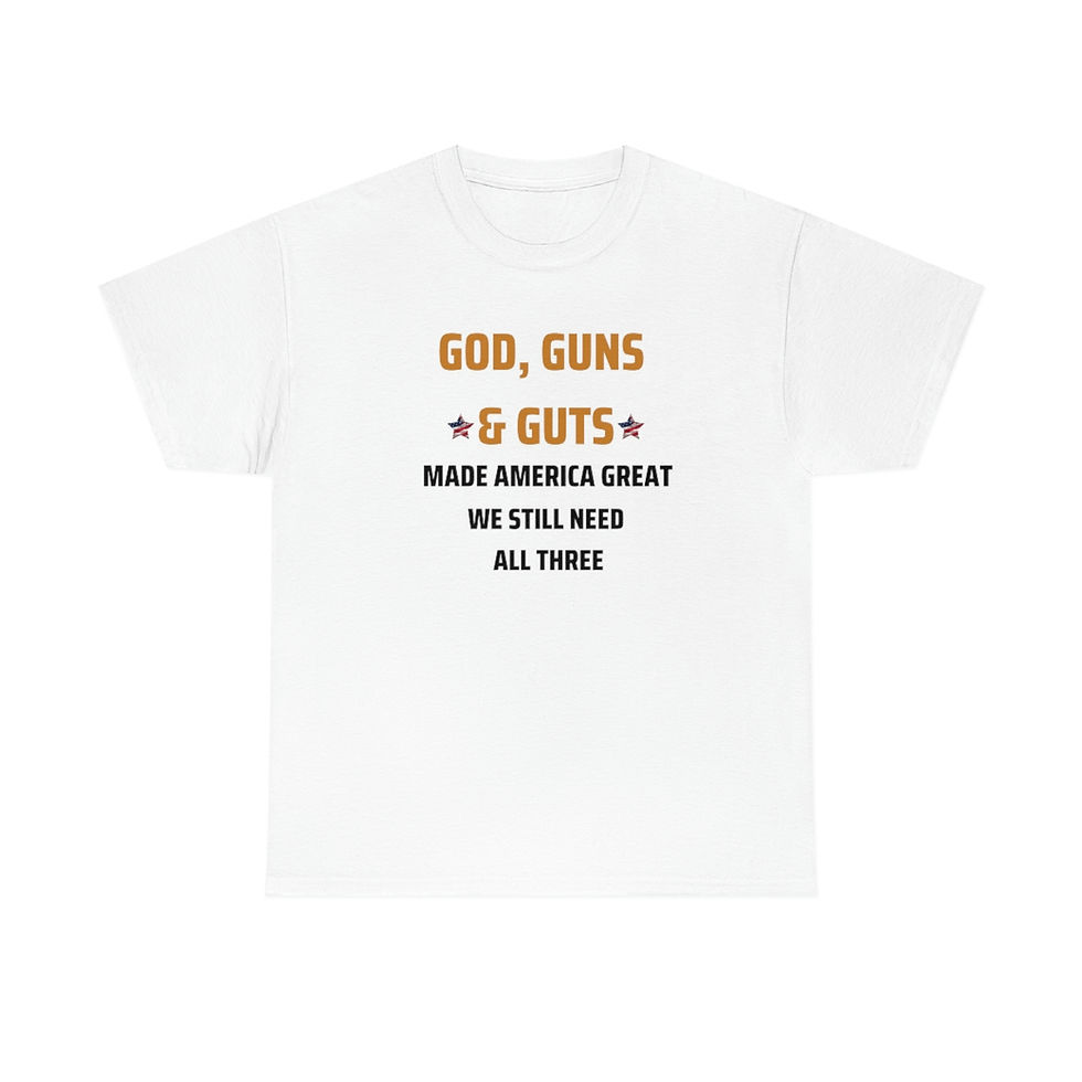 Thumbnail: God, Guns, and Guts, Unisex Heavy Cotton Tee